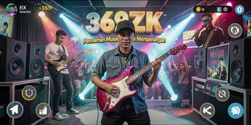 Tampilan gameplay seru di 369ZK dengan berbagai lagu.