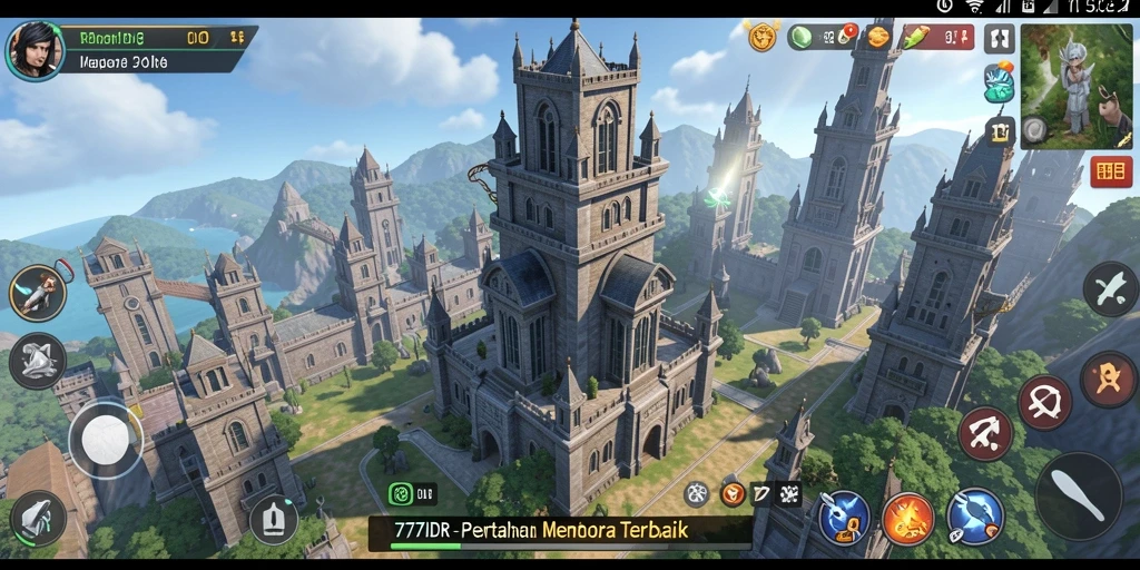 Tangkapan layar gameplay dari 777IDR menampilkan aksi menara pertahanan yang mendebarkan.