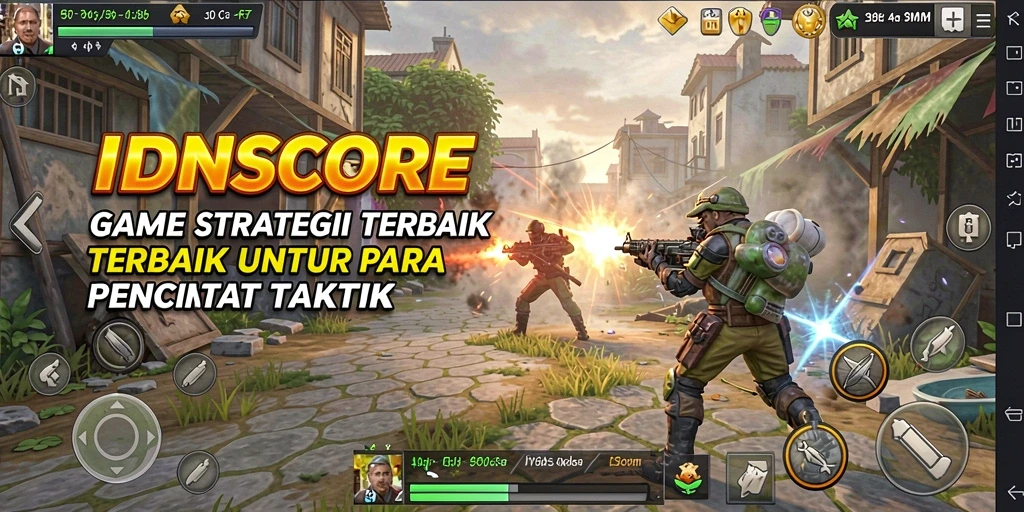 Screenshot gameplay IDNSCORE yang menampilkan strategi pertempuran yang seru.