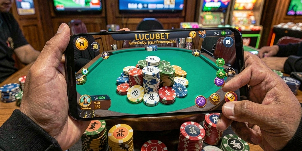 Tampilan gameplay seru LUCUBET dengan kartu QiuQiu.