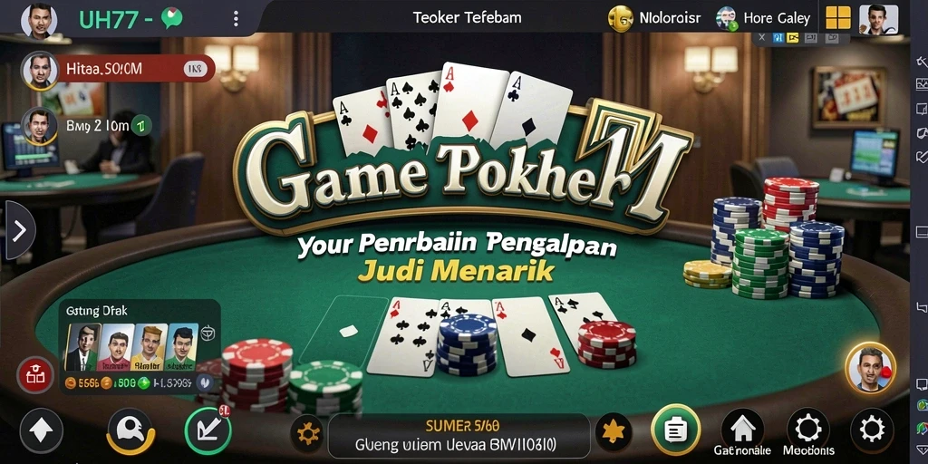 Tampilan gameplay UH77 yang mengasyikkan dan menarik untuk pemain Poker.
